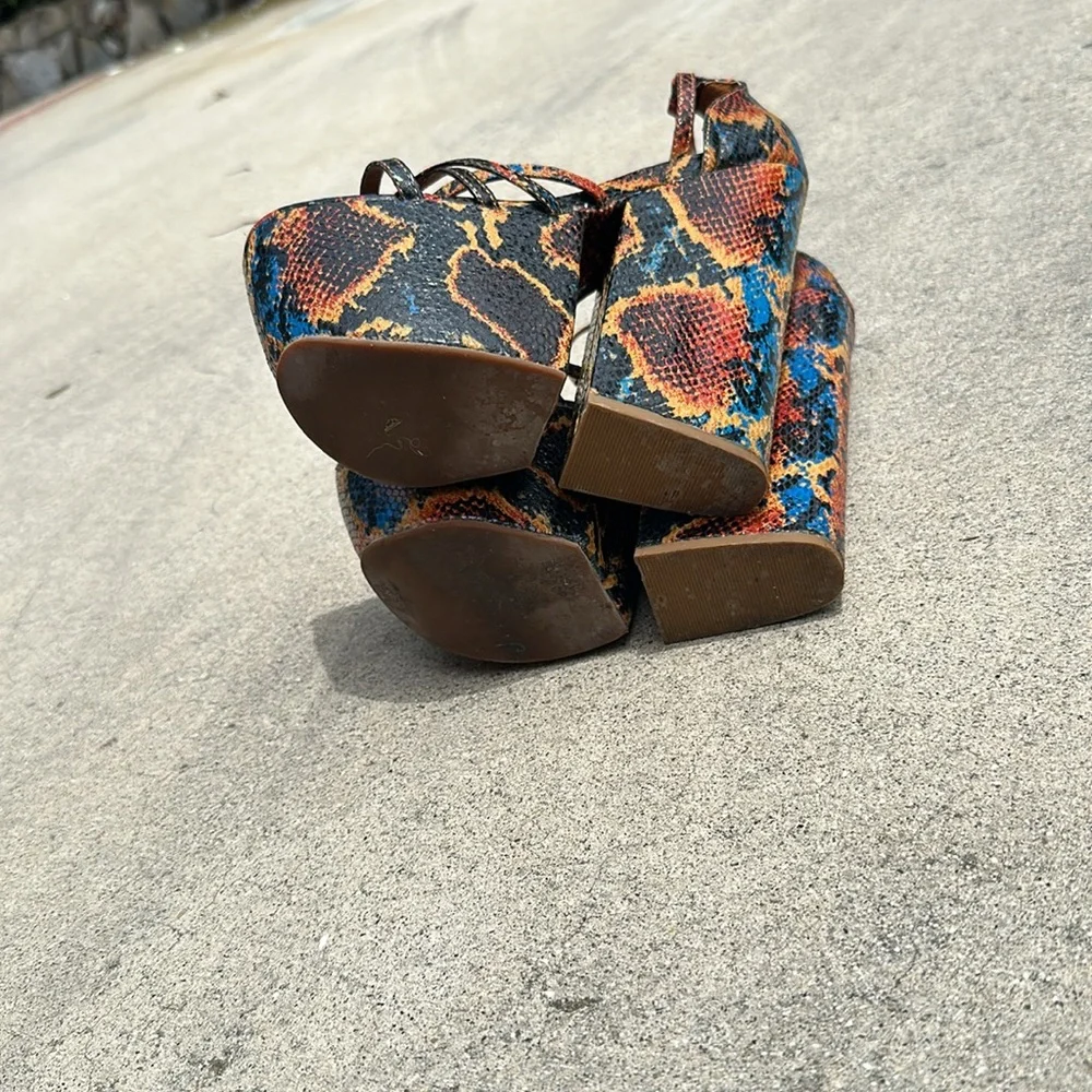 Jeffrey Campbell Multicolor Snakeskin Platform Sandal - Picture 4 of 8